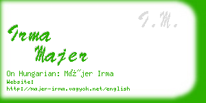 irma majer business card